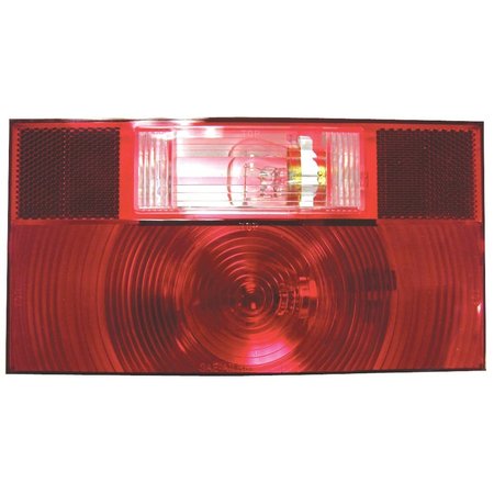 PETERSON MANUFACTURING Stop Turn Tail Light Incandescent Bulb Rectangular Red 8916 Length x 458 Width V25912